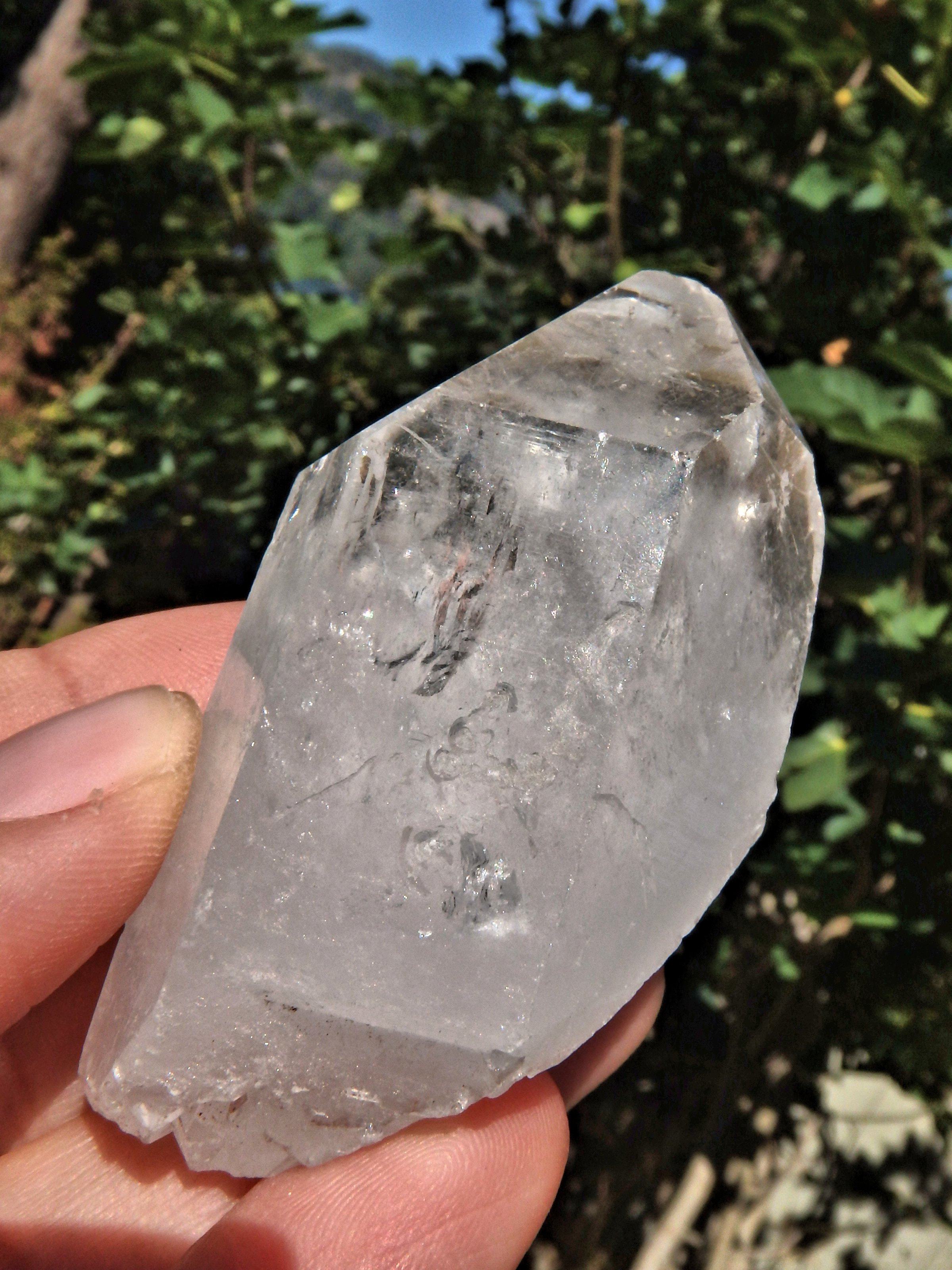 Double Terminated & Self Healing Arkansas Clear Quartz Point - Earth Family Crystals