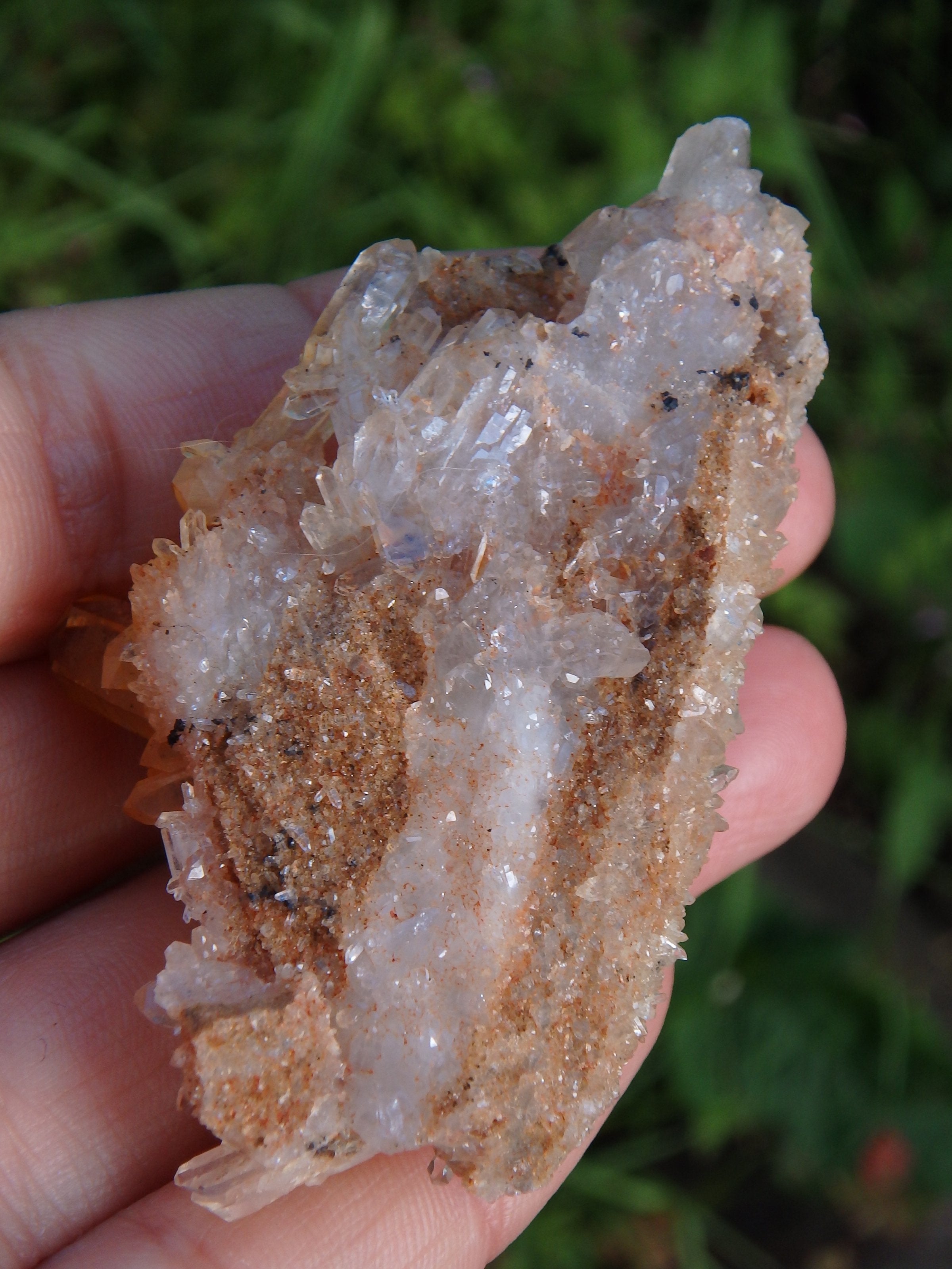 Rainbow Mayanite Clear Quartz Cluster From Arkansas - Earth Family Crystals