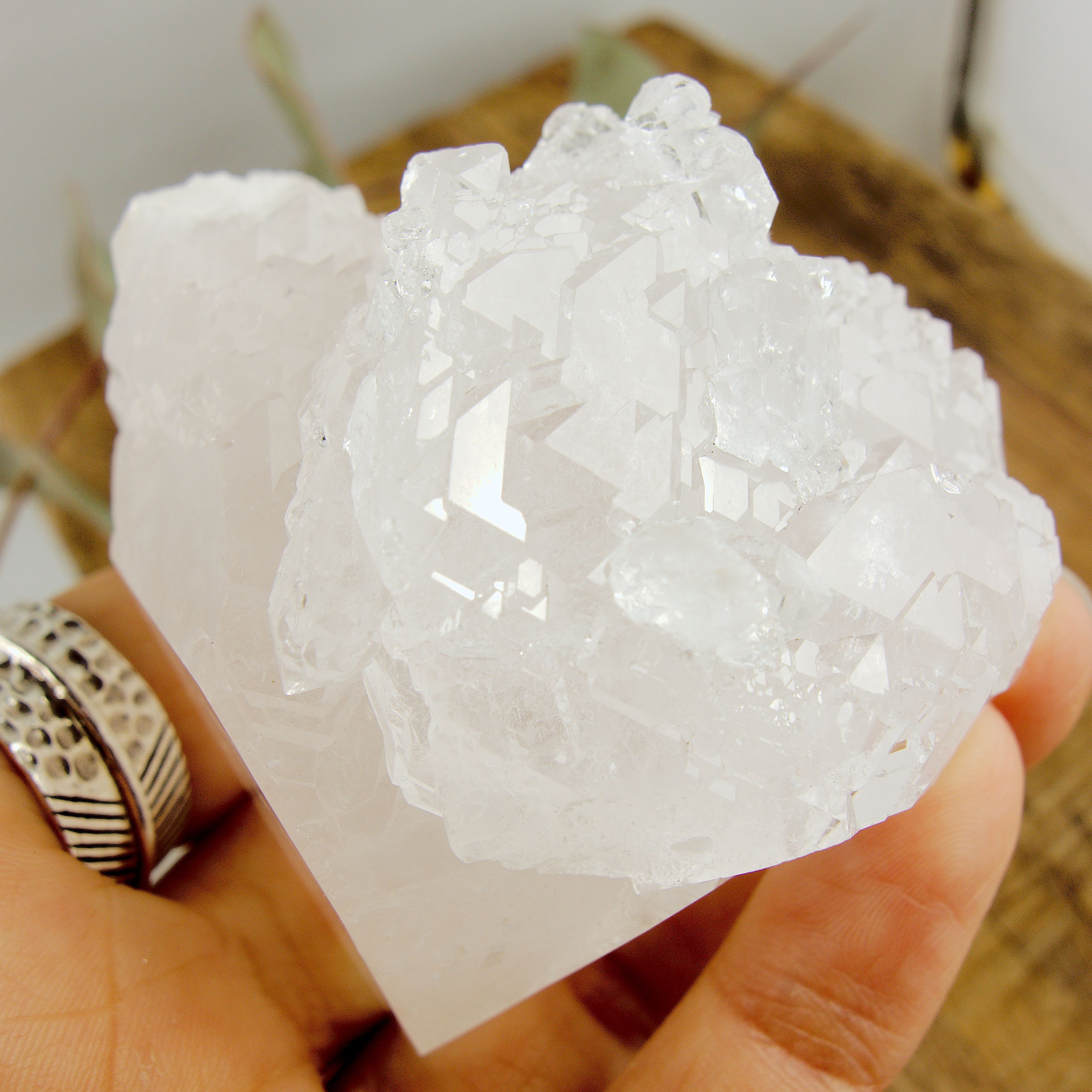Incredible Self Healed Elestial Clear Quartz Point With Record Keepers From Brazil