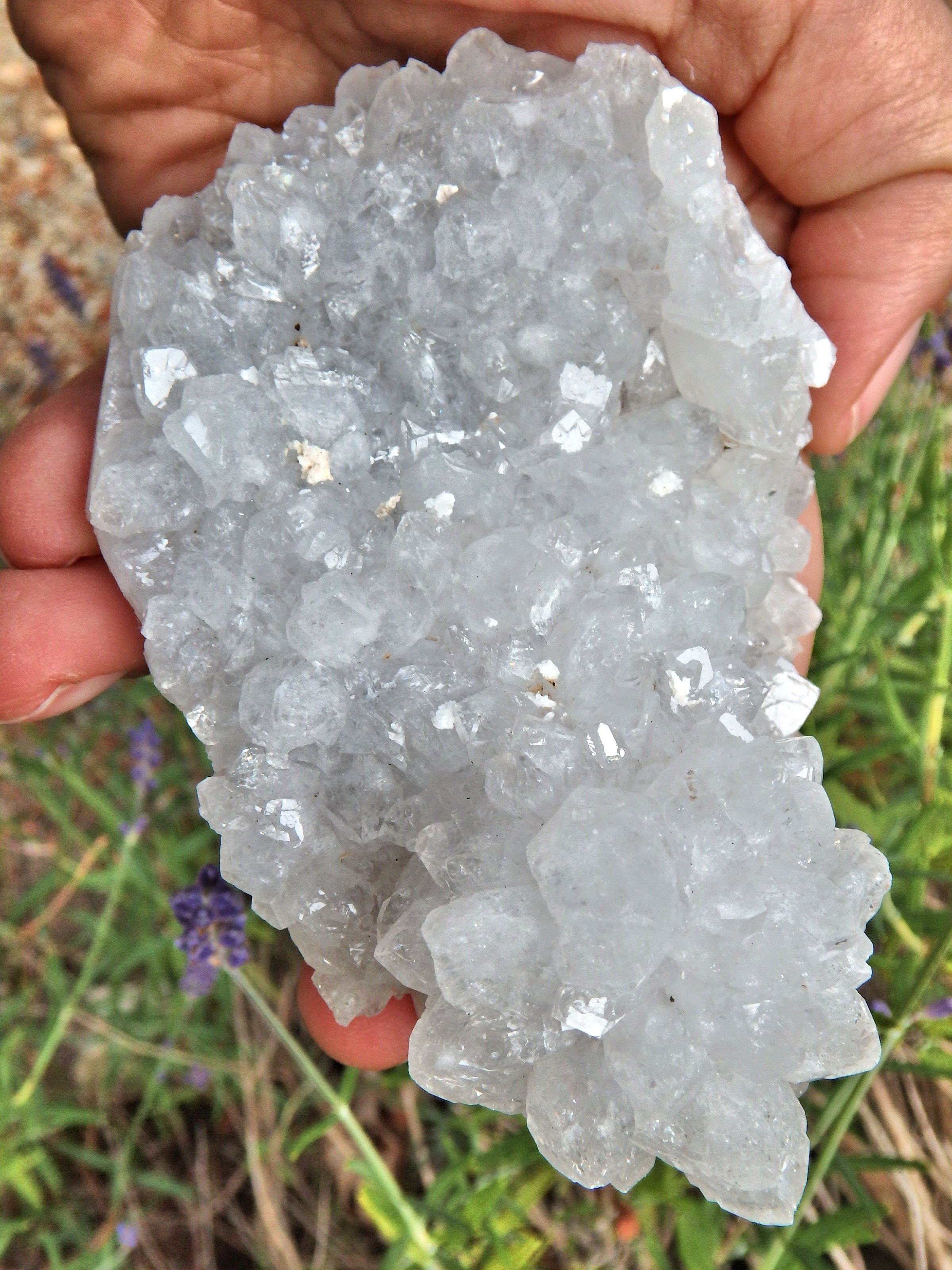 Brilliant Sparkle Clear Quartz Stalactite Cluster From India - Earth Family Crystals