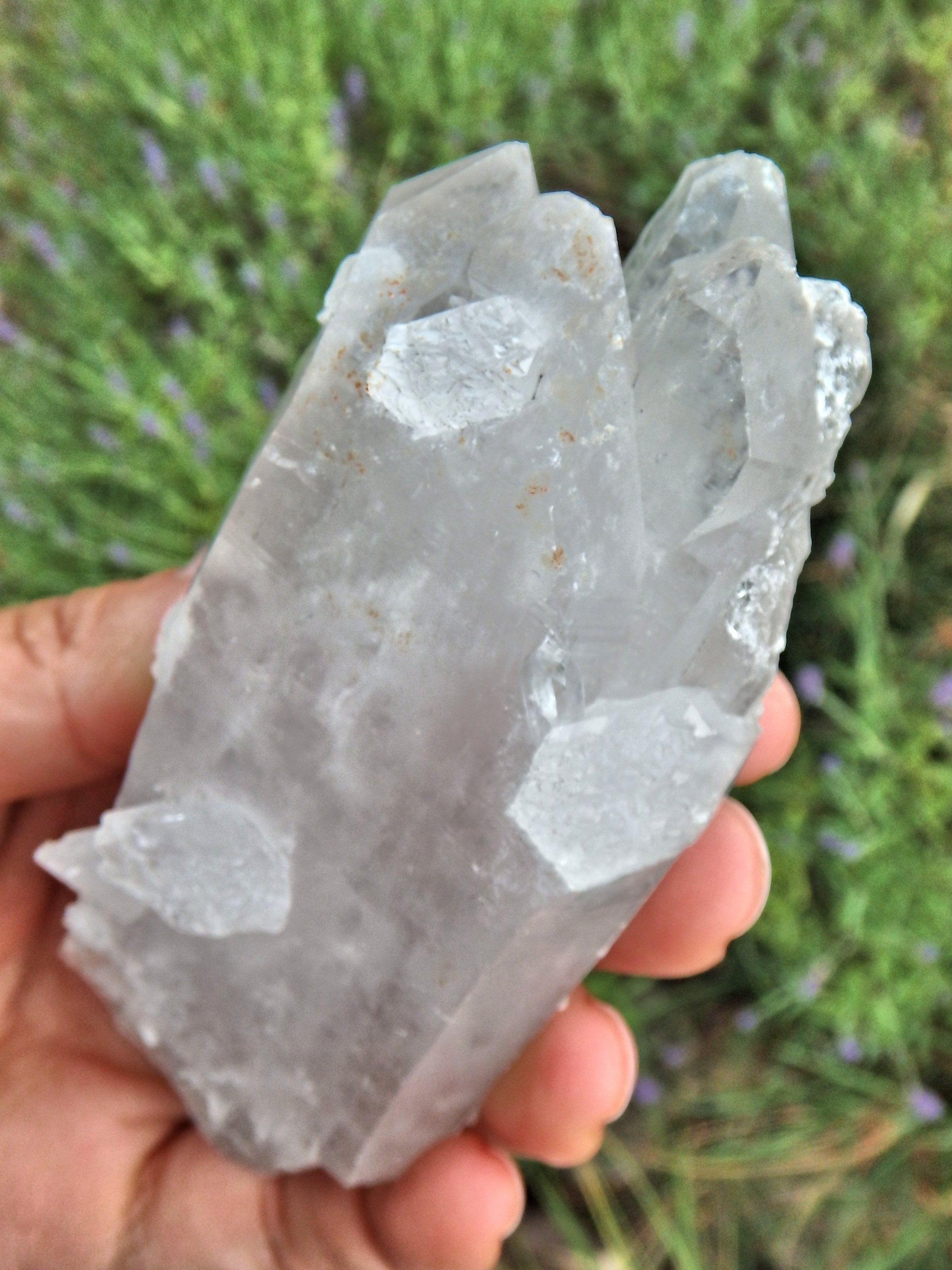 Elestial Arkansas Clear Quartz Chunky Specimen With Self Healing & Barnacles - Earth Family Crystals