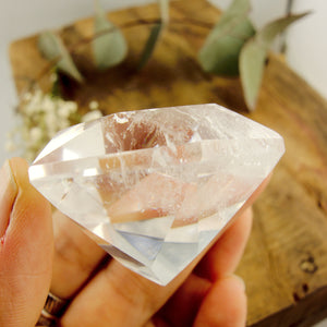 Stunning Large Faceted Diamond Cut Clear Quartz Specimen #1 - Earth Family Crystals