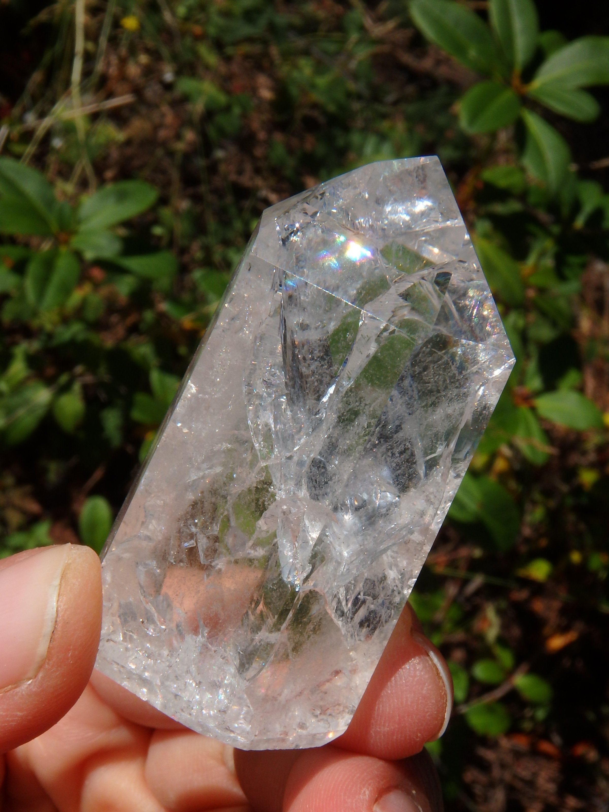 Rainbow Crackle Quartz Polished Specimen From Brazil (Reduced)