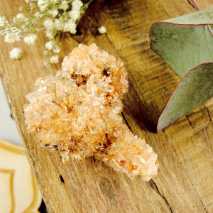 Stunning Orange Druzy Natural Creedite Specimen From Mexico1 - Earth Family Crystals