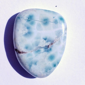 Pretty Polished Blue Larimar Free Form Specimen From The Dominican Republic #9 - Earth Family Crystals