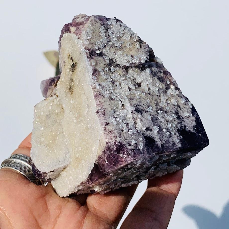Famous Locality~Rogerley Mine Large Fluorite Cluster With Quartz Druzy Dusting From Frosterley, England #2 - Earth Family Crystals