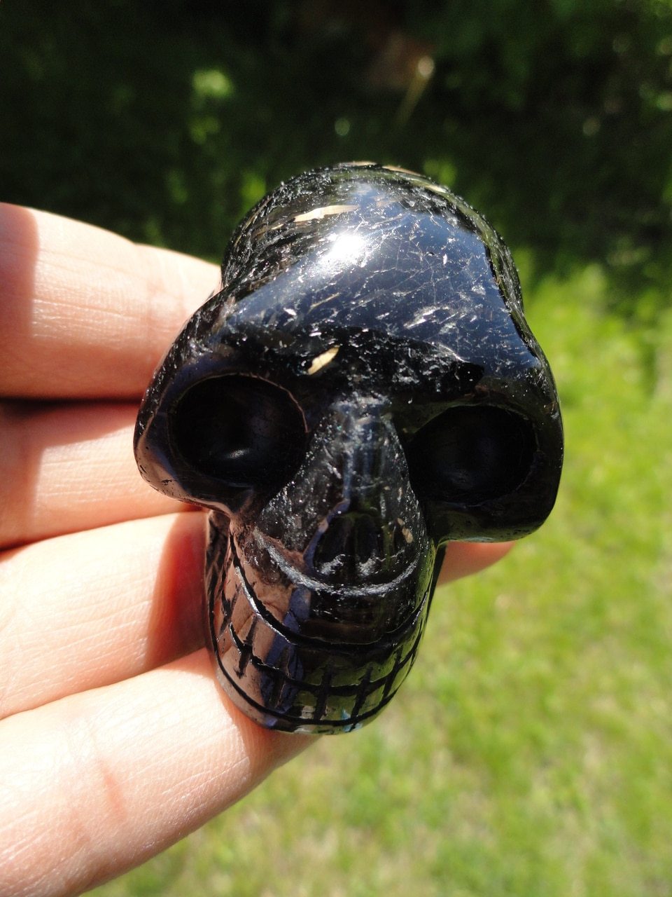 NUUMMITE CRYSTAL SKULL~ Stone of The Sorcerers - Earth Family Crystals