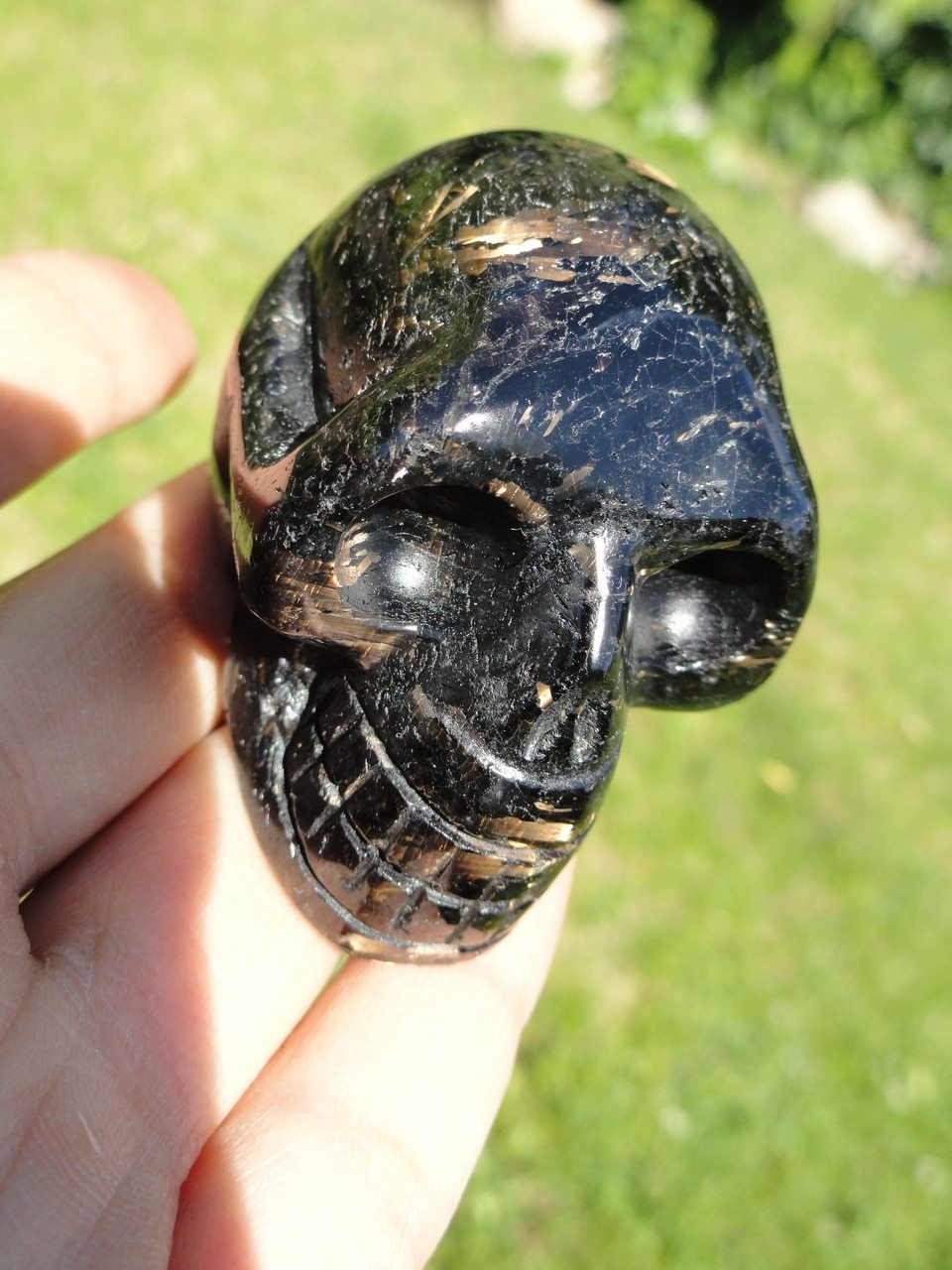 NUUMMITE CRYSTAL SKULL~ Stone of The Sorcerers - Earth Family Crystals