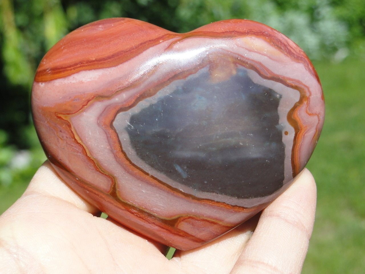 STUNNING POLYCHROME JASPER HEART - Earth Family Crystals