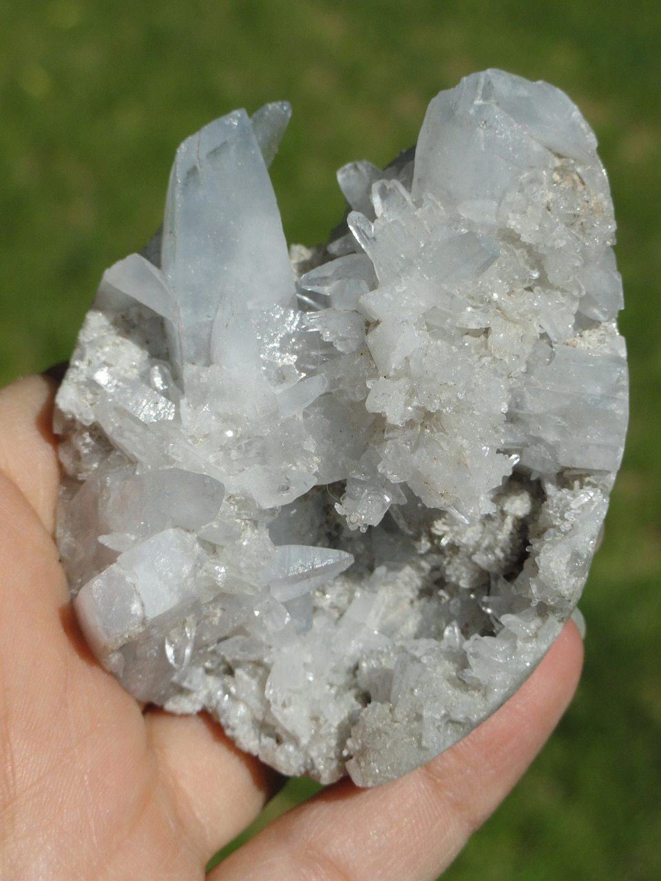 CELESTITE Spikey Partial Egg~ Stone of The Angelic Domain - Earth Family Crystals
