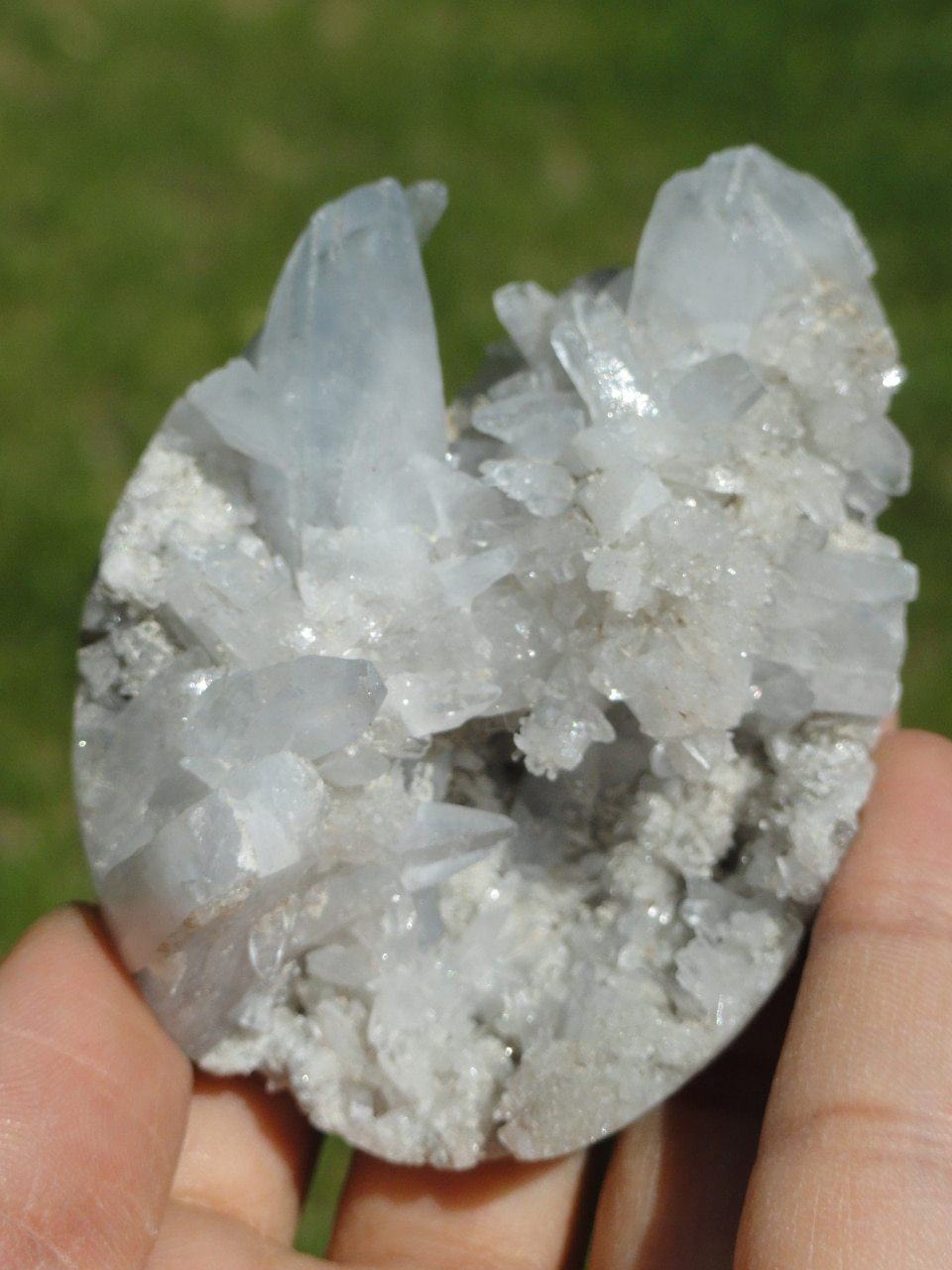 CELESTITE Spikey Partial Egg~ Stone of The Angelic Domain - Earth Family Crystals