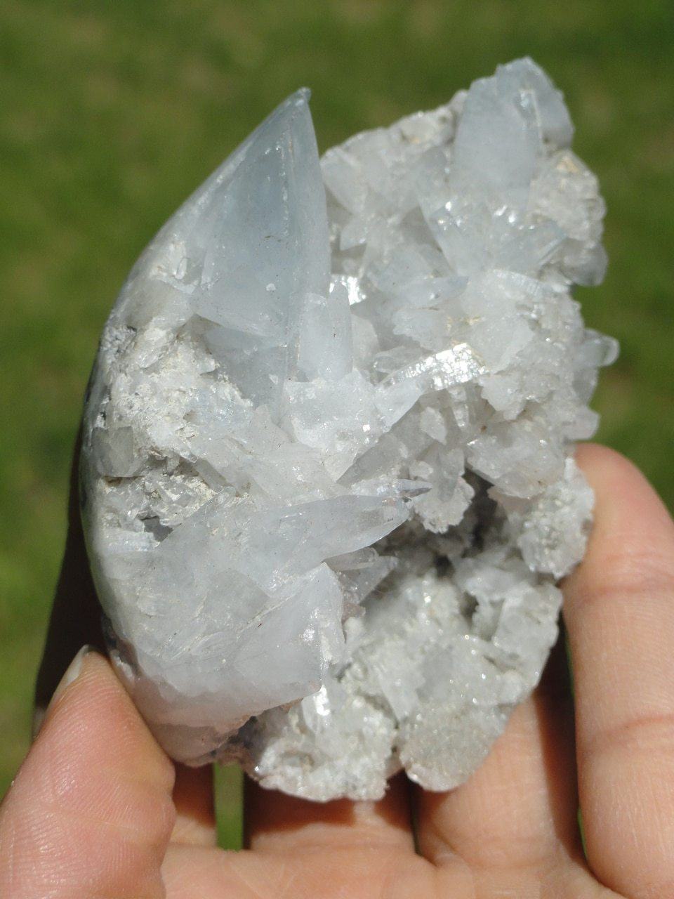 CELESTITE Spikey Partial Egg~ Stone of The Angelic Domain - Earth Family Crystals