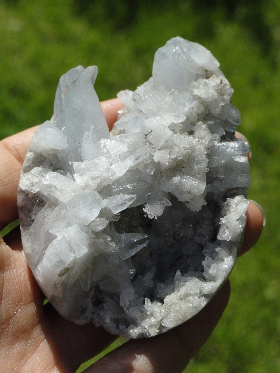 CELESTITE Spikey Partial Egg~ Stone of The Angelic Domain - Earth Family Crystals