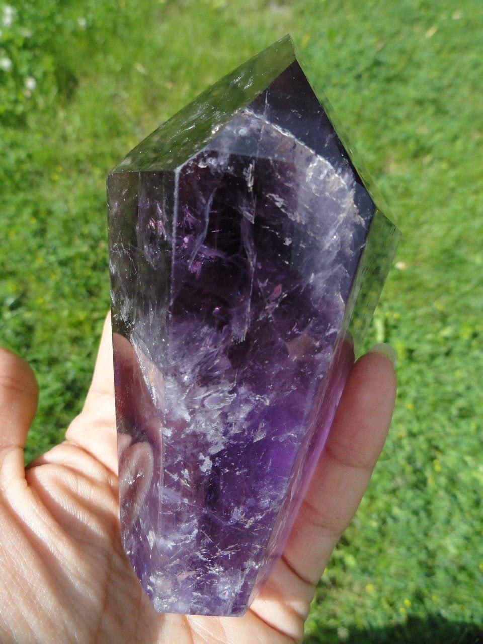 AMETHYST TOWER~ STONE OF PROTECTION, FREEDOM FROM ADDICTIONS* - Earth Family Crystals