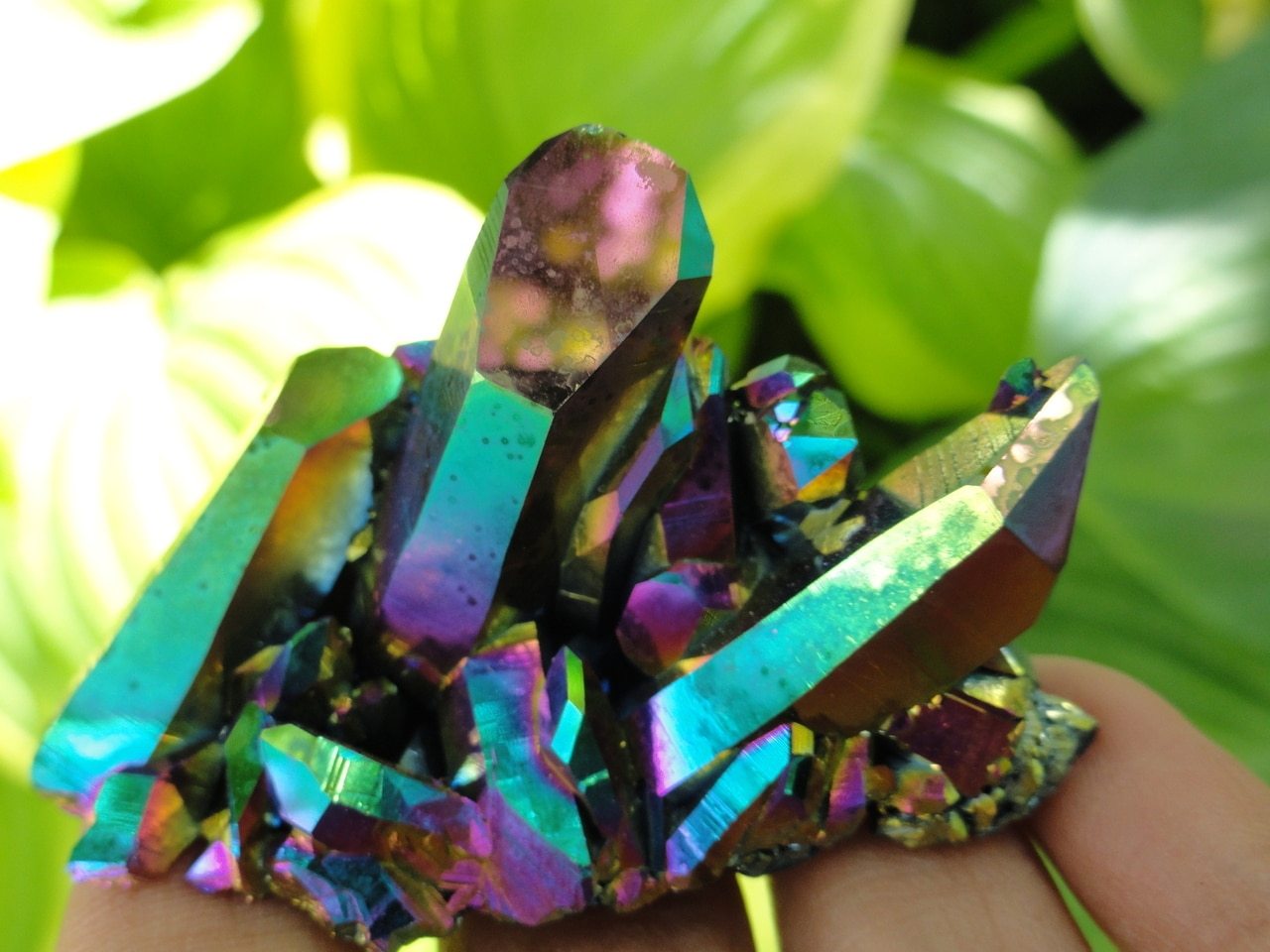 TITANIUM QUARTZ CLUSTER~ Stone of Humor, Playfulness, Relaxation* - Earth Family Crystals