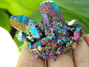 TITANIUM QUARTZ CLUSTER~ Stone of Humor, Playfulness, Relaxation* - Earth Family Crystals