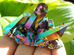 TITANIUM QUARTZ CLUSTER~ Stone of Humor, Playfulness, Relaxation* - Earth Family Crystals