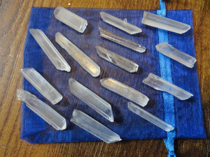 Set of 15 Natural "CLEAR QUARTZ POINTS" Ideal for Grid work or wire wrapping* - Earth Family Crystals