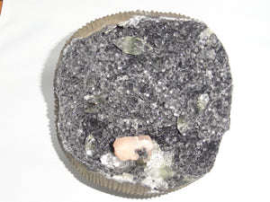 XXL BLACK CHALCEDONY GEODE With APOPHYLLITE  & PINK STILBITE inclusions Display Specimen* - Earth Family Crystals