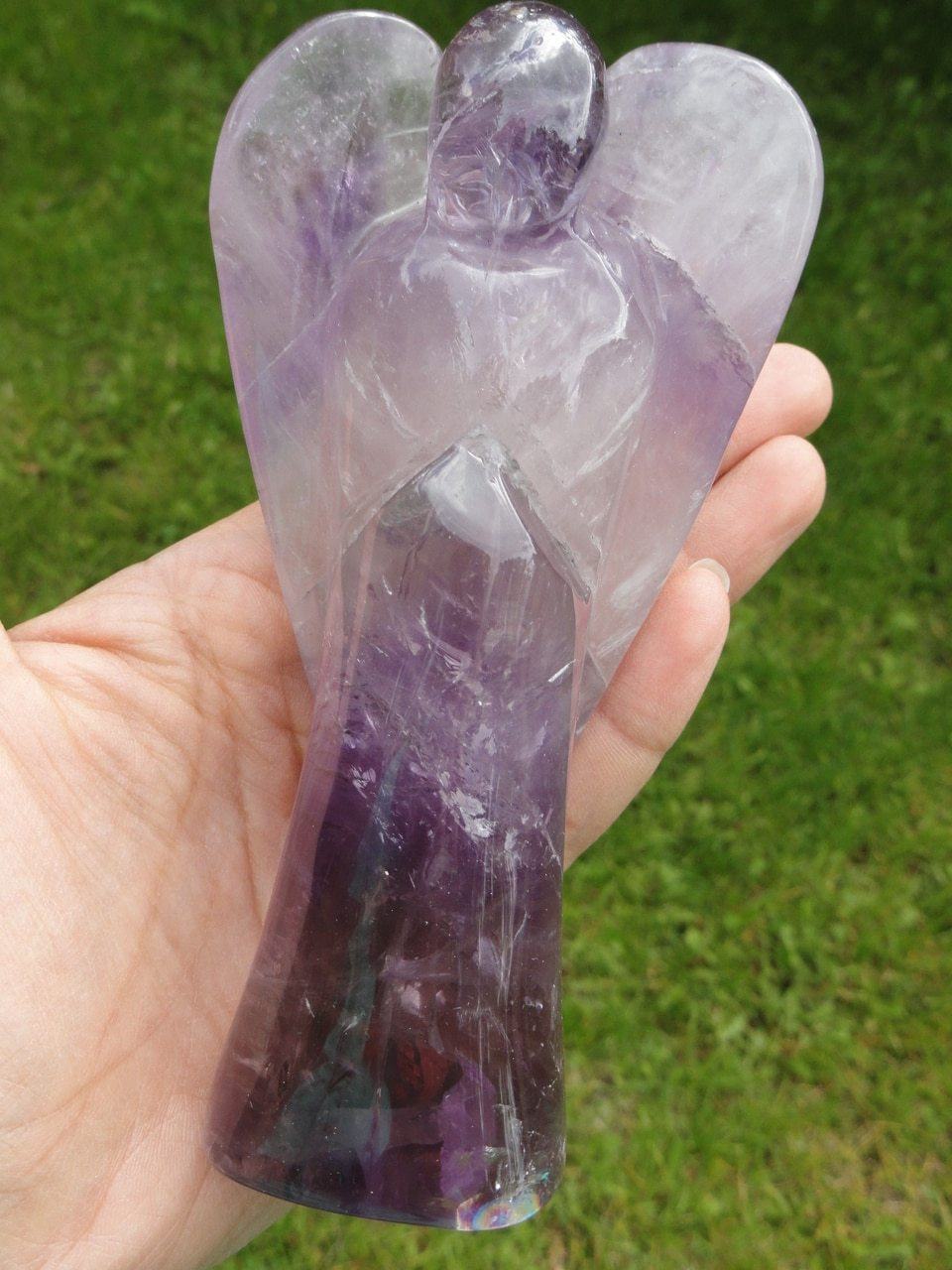 AMETHYST ANGEL CARVING From Brazil* - Earth Family Crystals