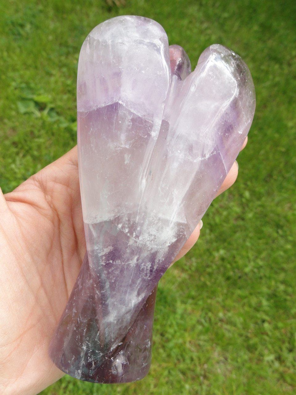 AMETHYST ANGEL CARVING From Brazil* - Earth Family Crystals