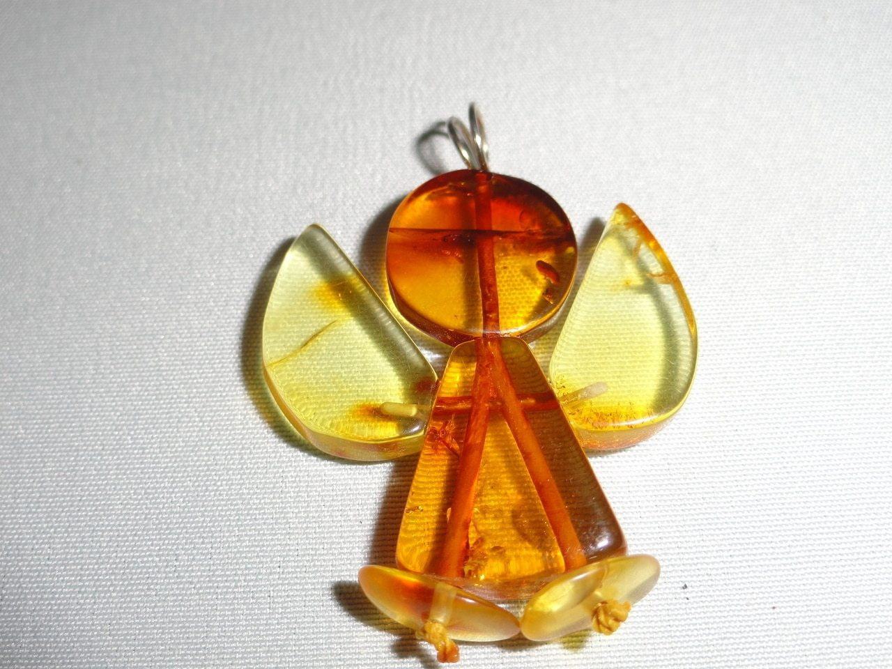 BALTIC AMBER ANGEL PENDANT ~ Calms Nerves, Increases Confidence & Mental Clarity* - Earth Family Crystals