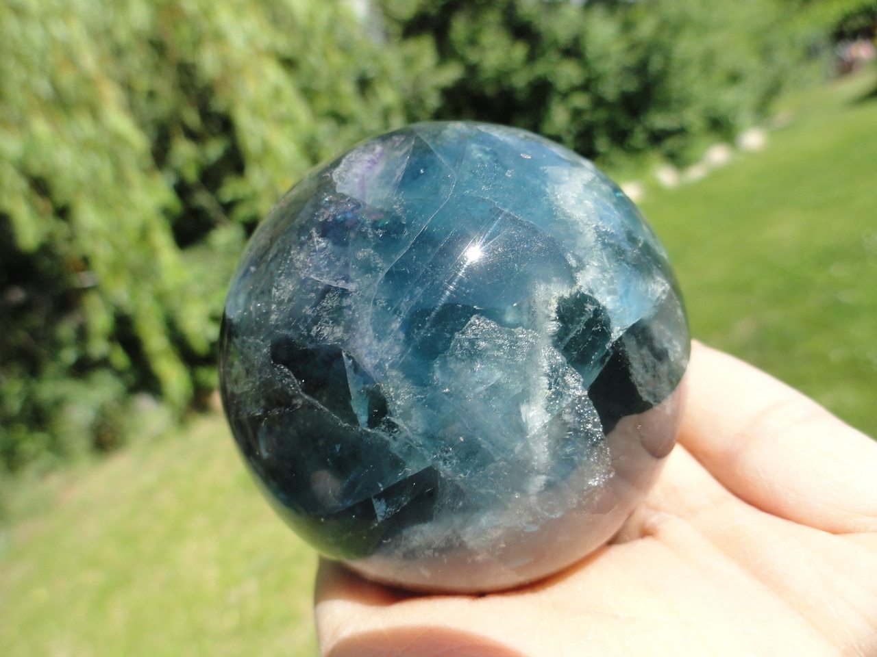 RAINBOW FLUORITE SPHERE~ Stone of Mental Enhancement & Clarity - Earth Family Crystals