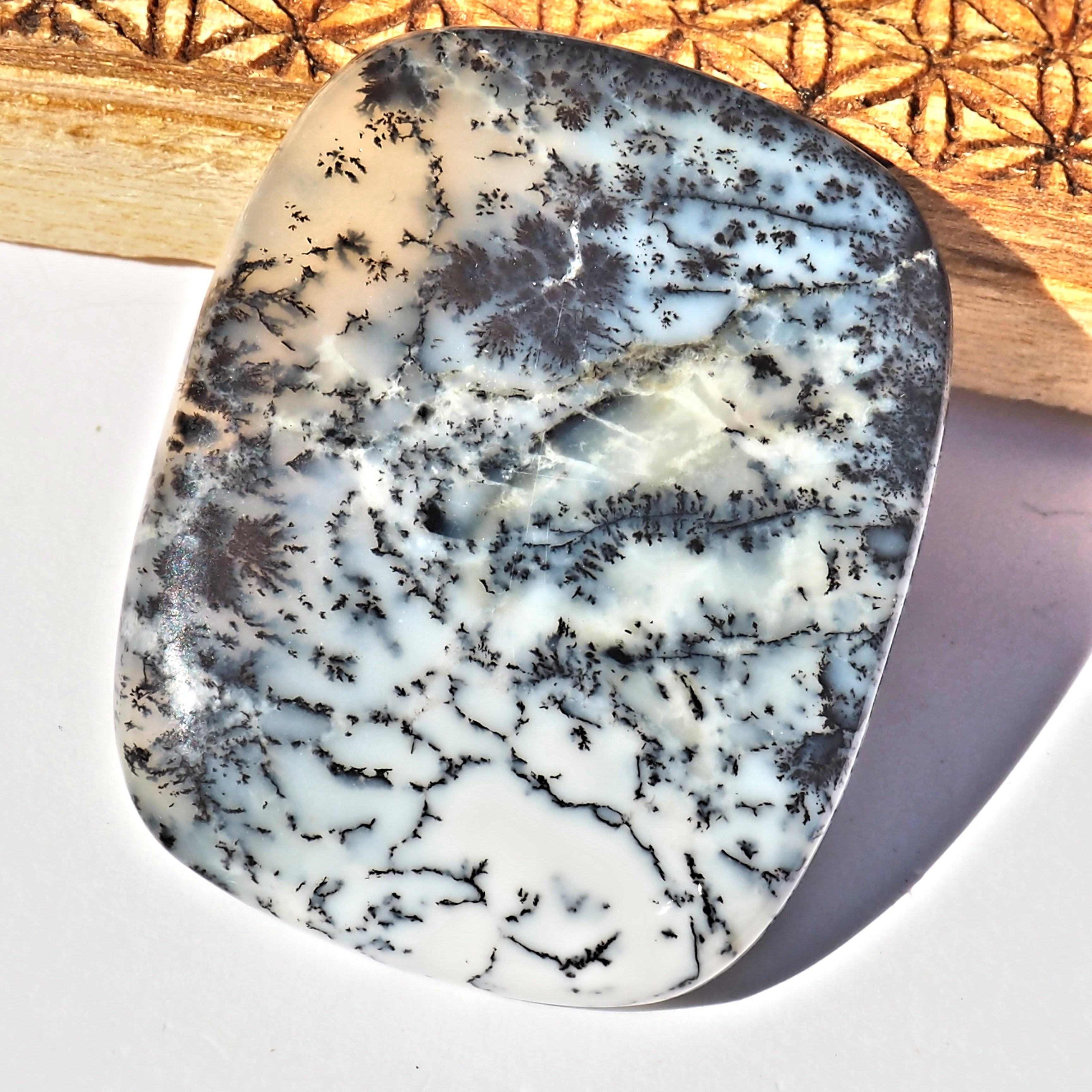 Chunky Dendritic Agate Cabochon Carving Ideal for Crafting #1 - Earth Family Crystals