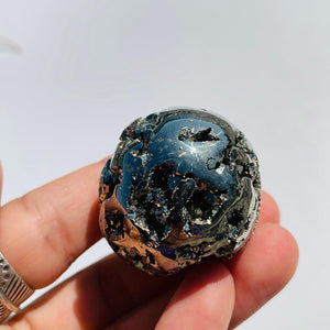 Uplifting Golden Sparkle Pyrite Geode Sphere From Peru #2 - Earth Family Crystals