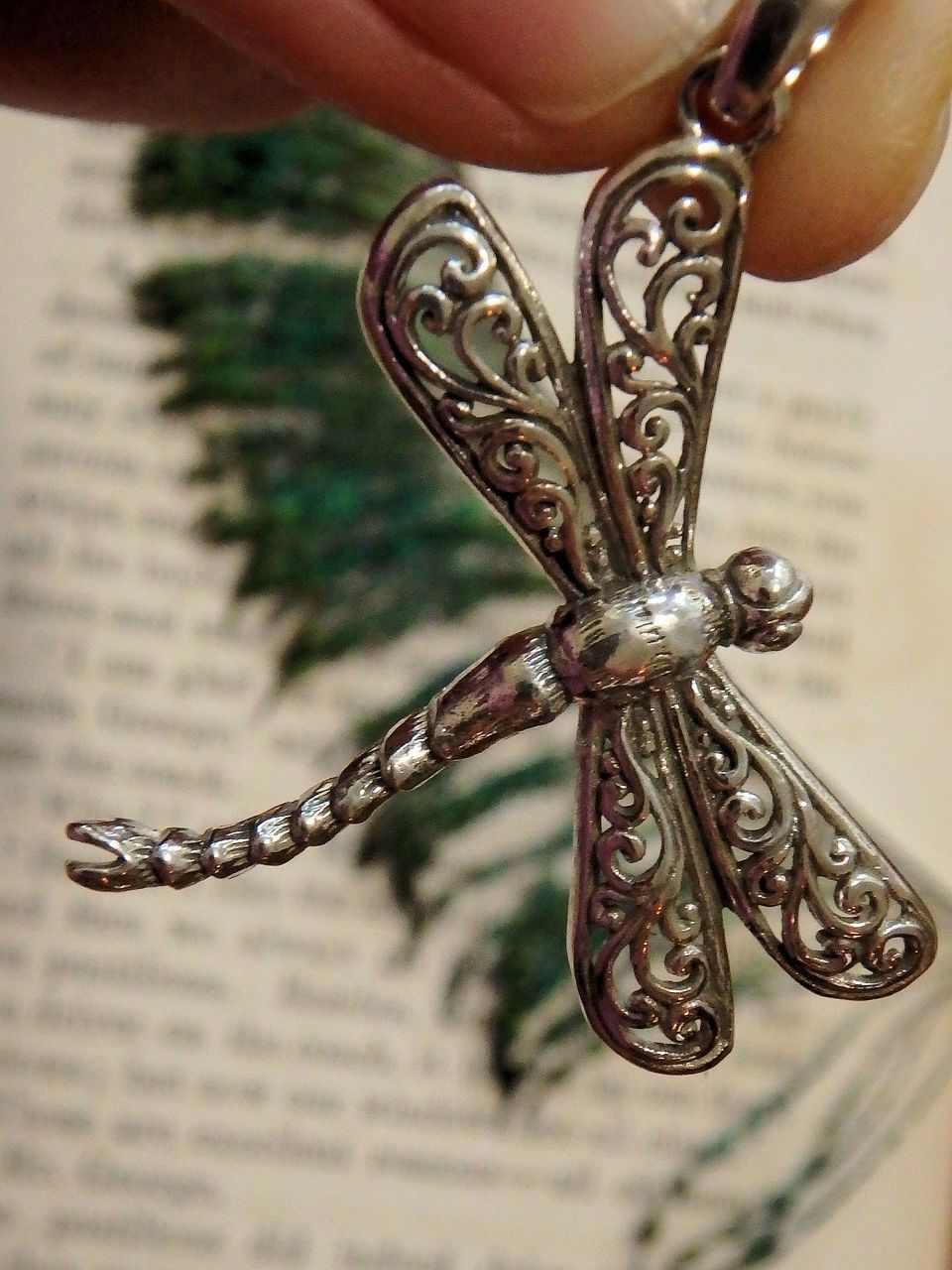 Fabulous Dragonfly Sterling Silver Pendant (Includes Silver Chain) - Earth Family Crystals