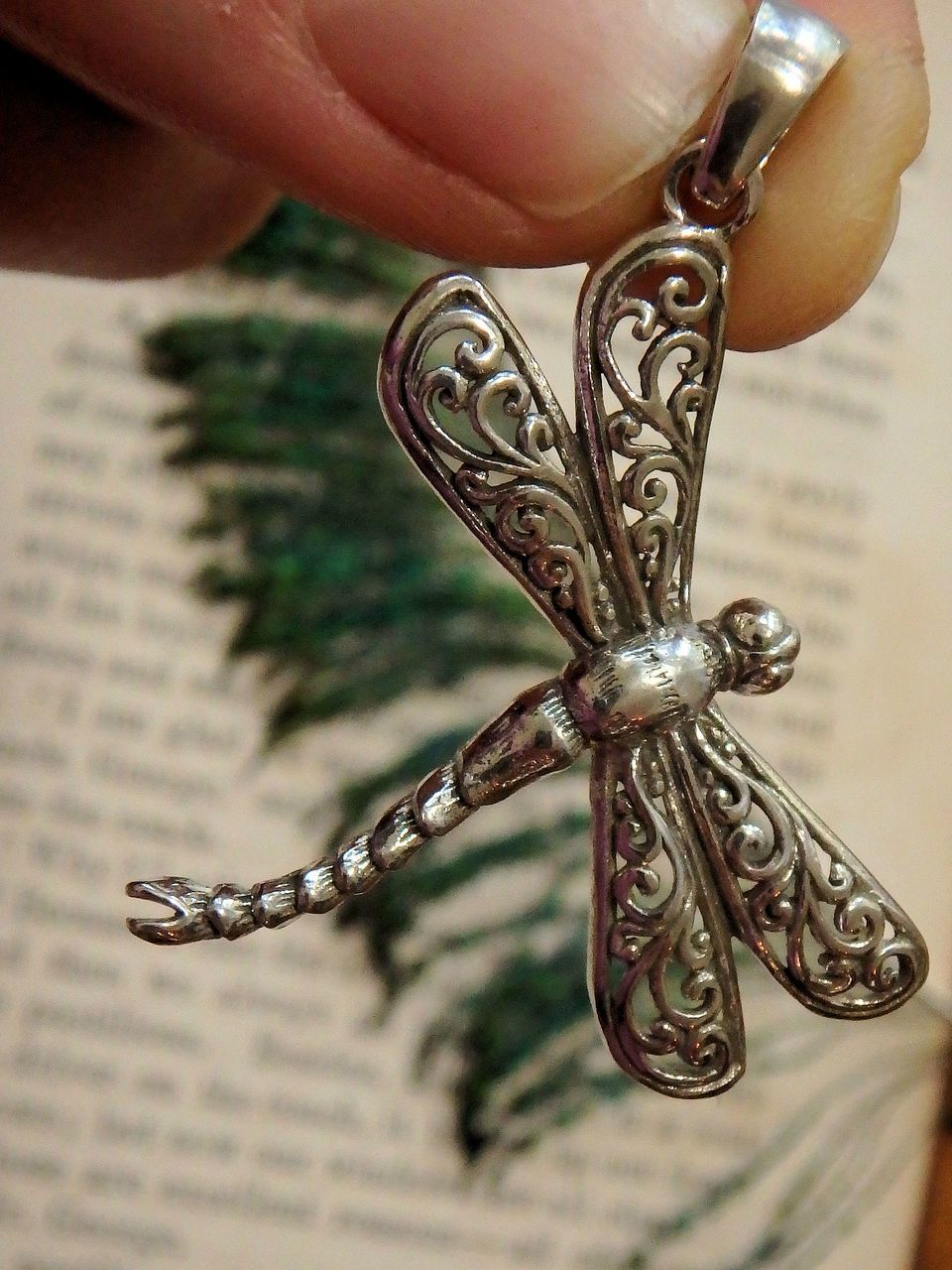 Fabulous Dragonfly Sterling Silver Pendant (Includes Silver Chain) - Earth Family Crystals