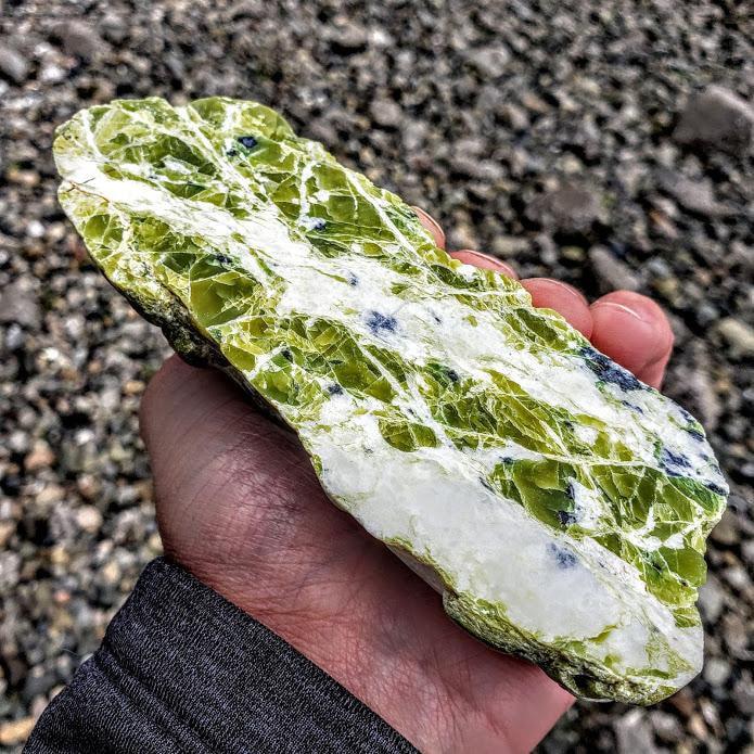 Chunky & Raw Smooth Green Serpentine Specimen From Washington, USA - Earth Family Crystals