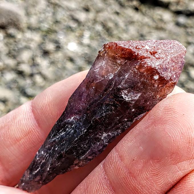 Red Amethyst Small Point From Brazil #1 - Earth Family Crystals