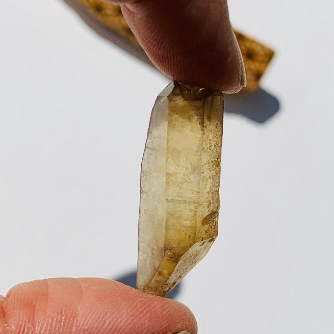 Double Terminated Natural Citrine Point From Zambia #2 - Earth Family Crystals