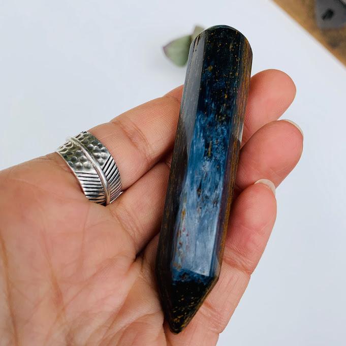 Unique & Stunning Healing Pietersite Wand Carving #1 - Earth Family Crystals