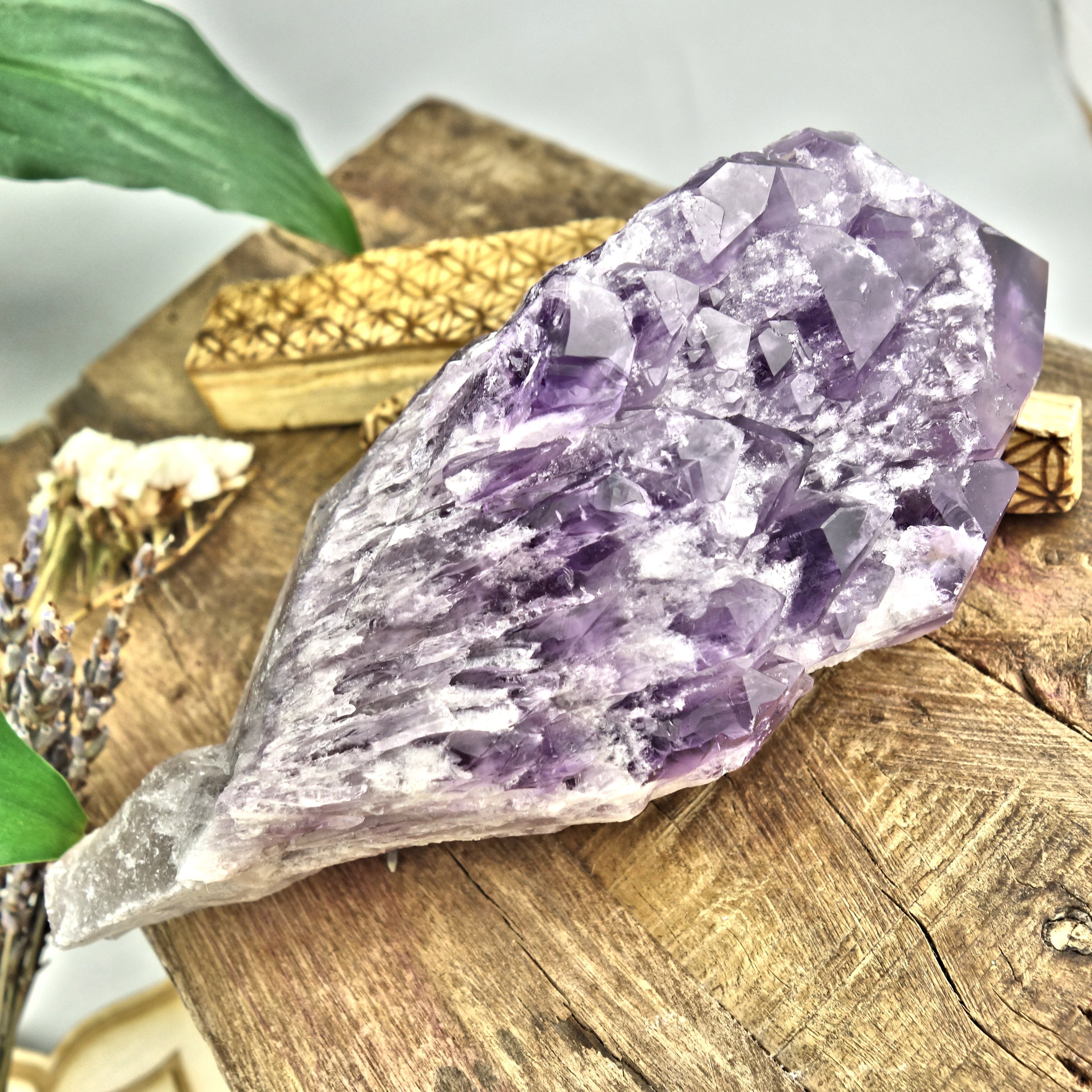Incredible XL Elestial  Phantom Amethyst Point Specimen From Bahia, Brazil