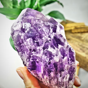 Incredible XL Elestial  Phantom Amethyst Point Specimen From Bahia, Brazil