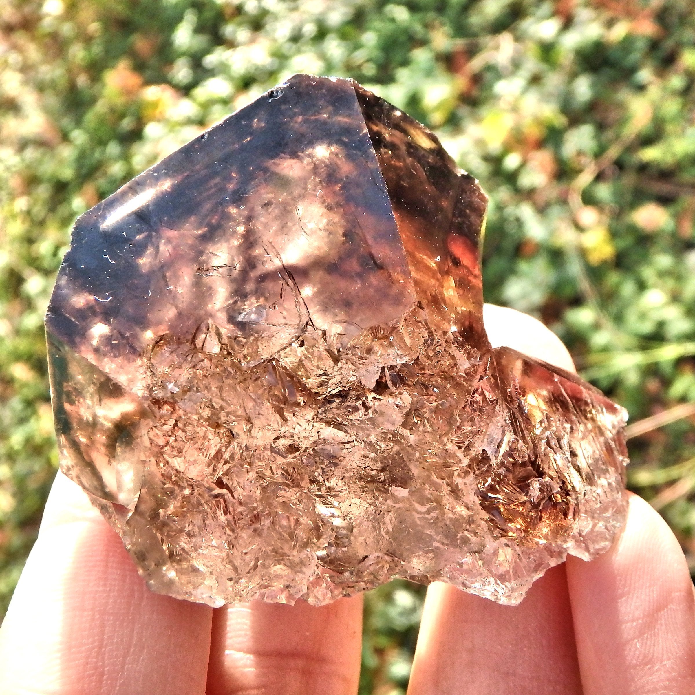 Self Healing & Caves  Elestial Smoky Quartz From Brazil