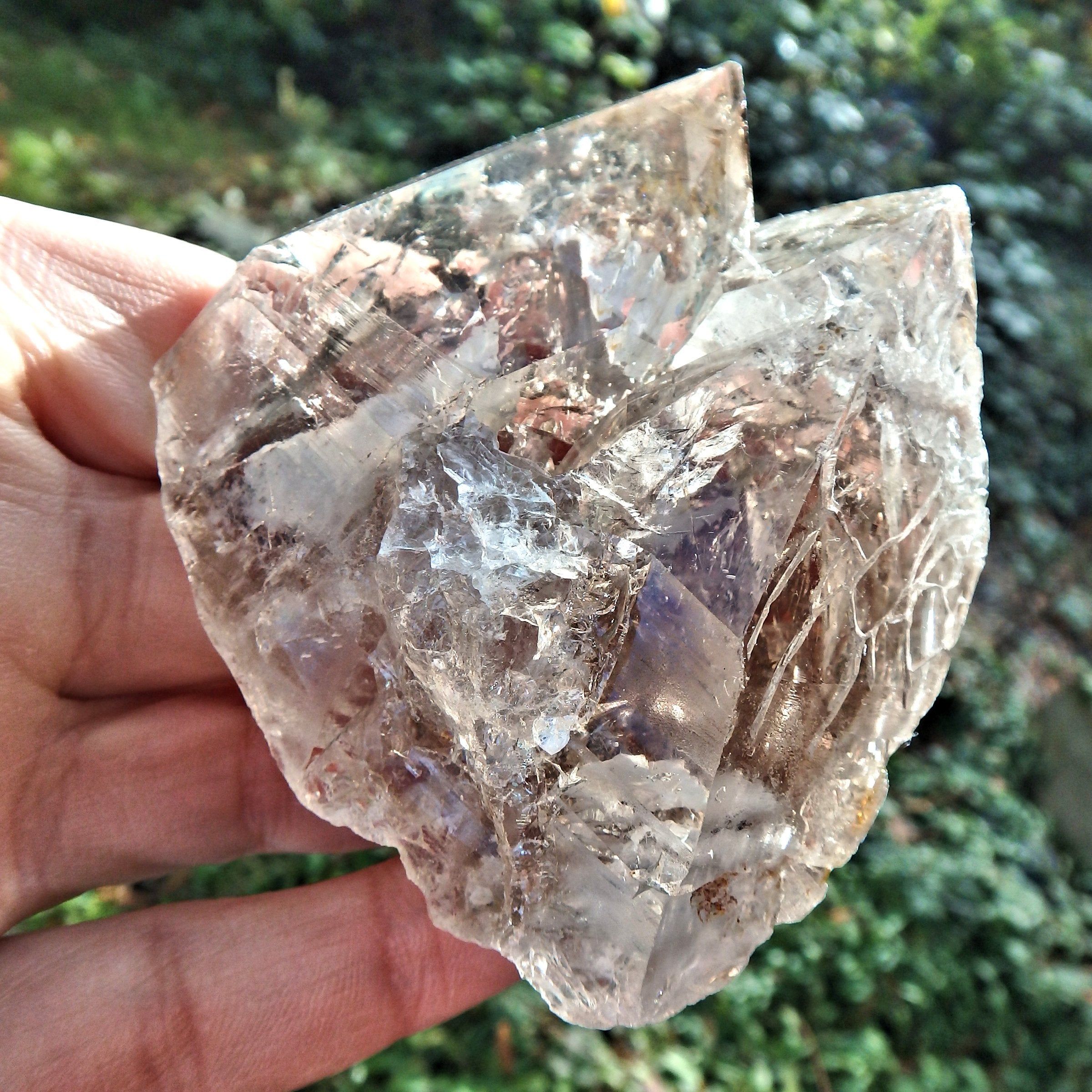 Unique Character Clear & Smoky Elestial Quartz From Brazil - Earth Family Crystals