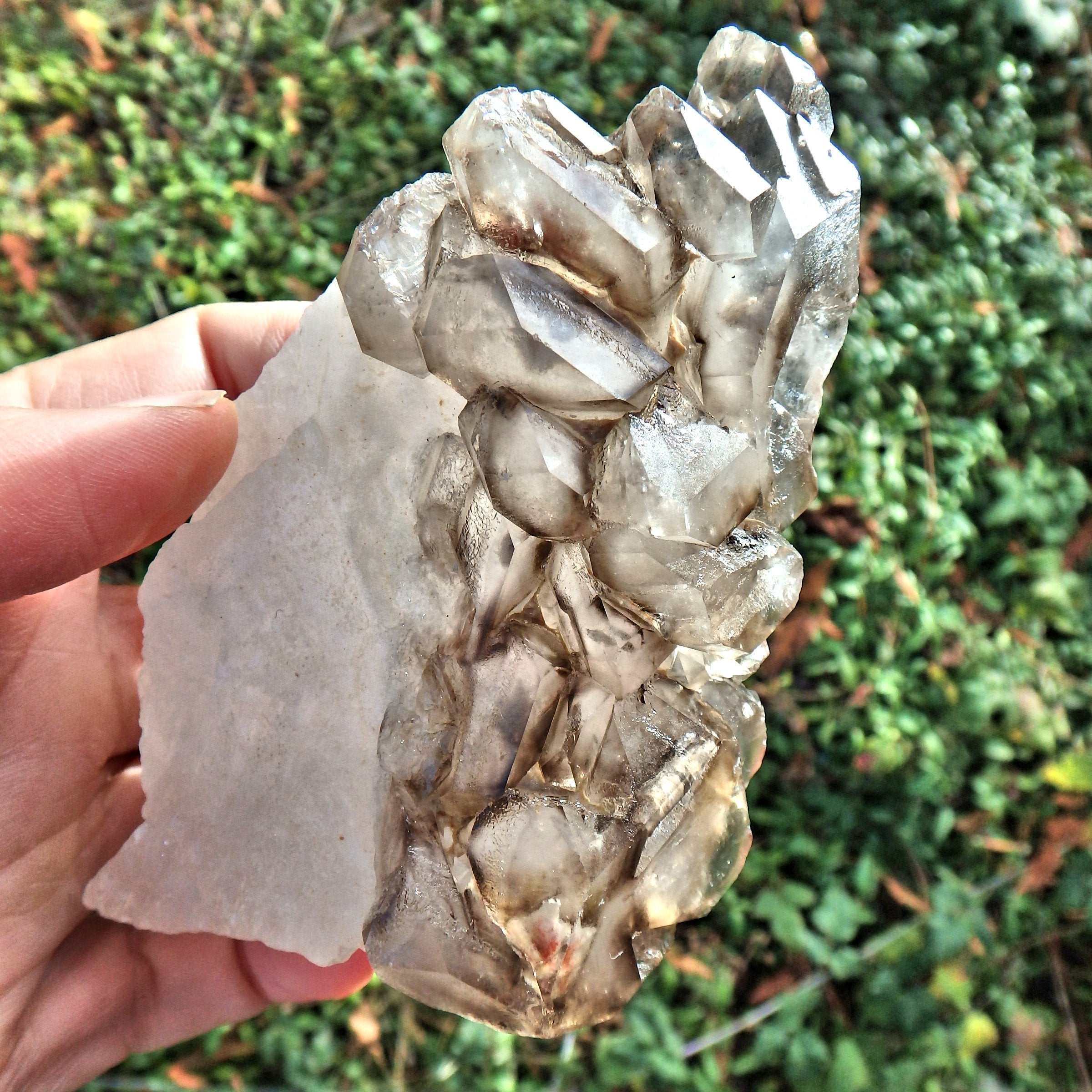 Incredible Chunky  Clear & Elestial Smoky Quartz From Brazil With Self Healing