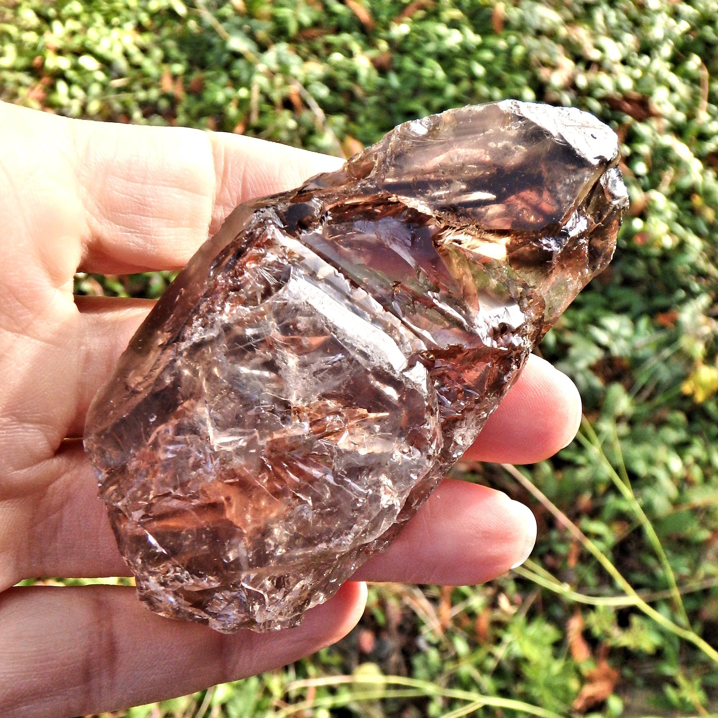 Fantastic Growth Patterns  Elestial Smoky Quartz From Brazil - Earth Family Crystals