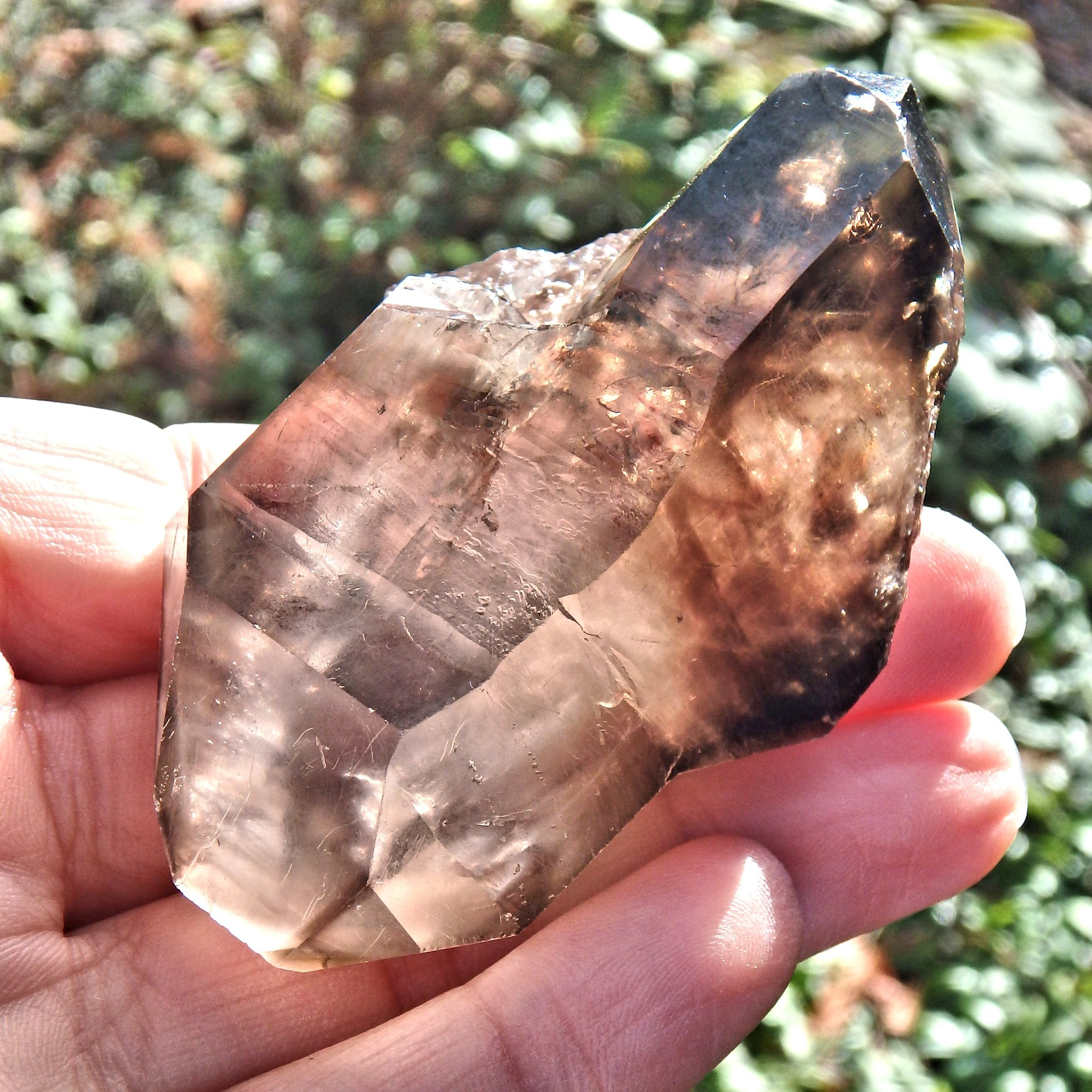 Fabulous Double Terminated Elestial Smoky Quartz From Brazil - Earth Family Crystals