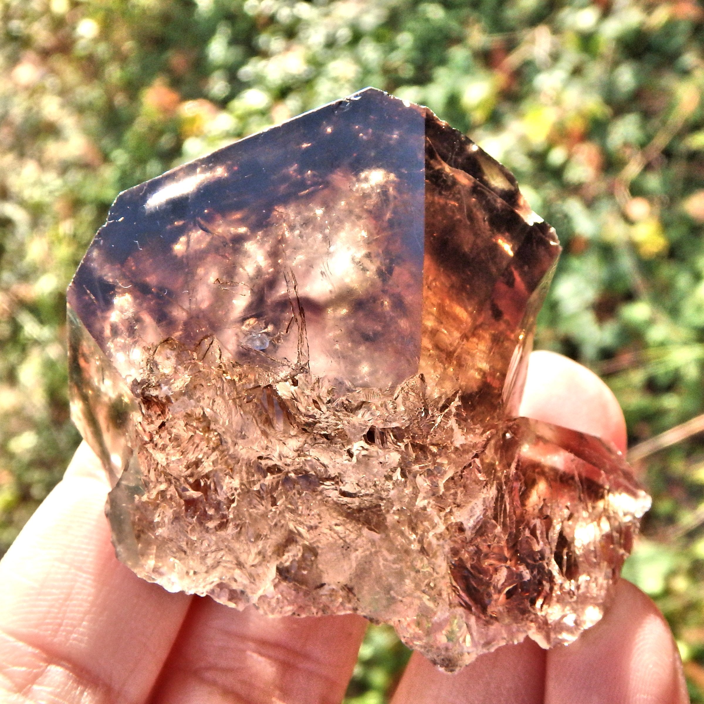 Self Healing & Caves  Elestial Smoky Quartz From Brazil