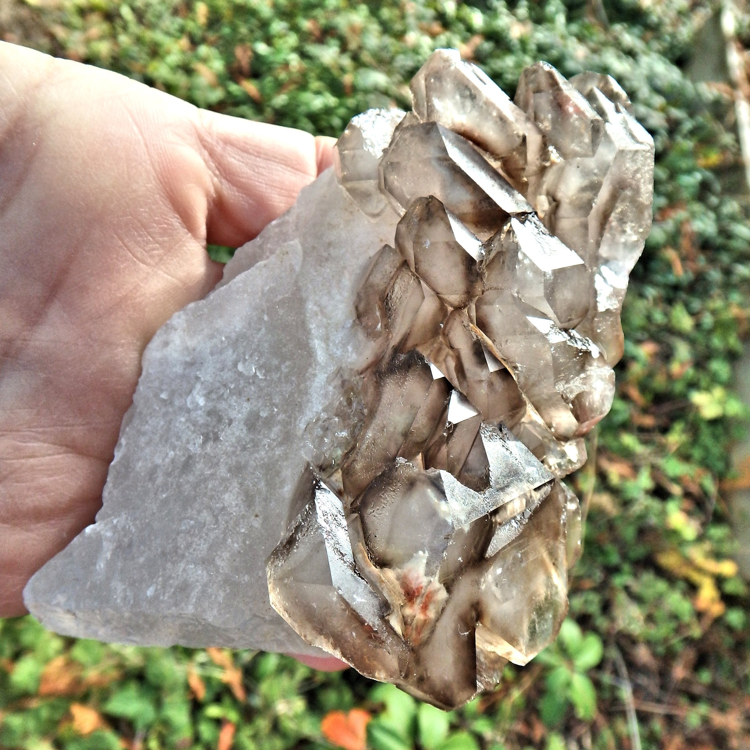 Incredible Chunky  Clear & Elestial Smoky Quartz From Brazil With Self Healing
