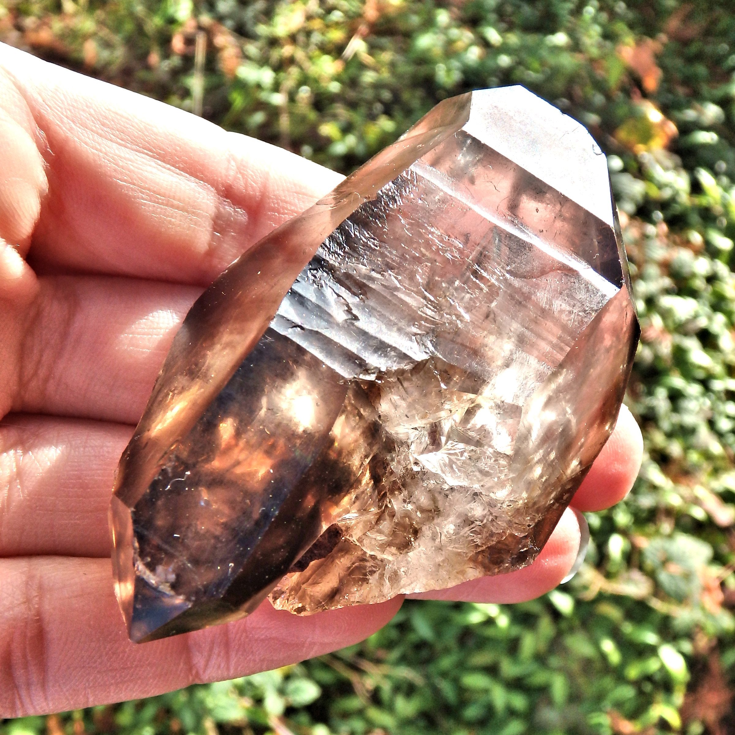 Fabulous Double Terminated Elestial Smoky Quartz From Brazil - Earth Family Crystals