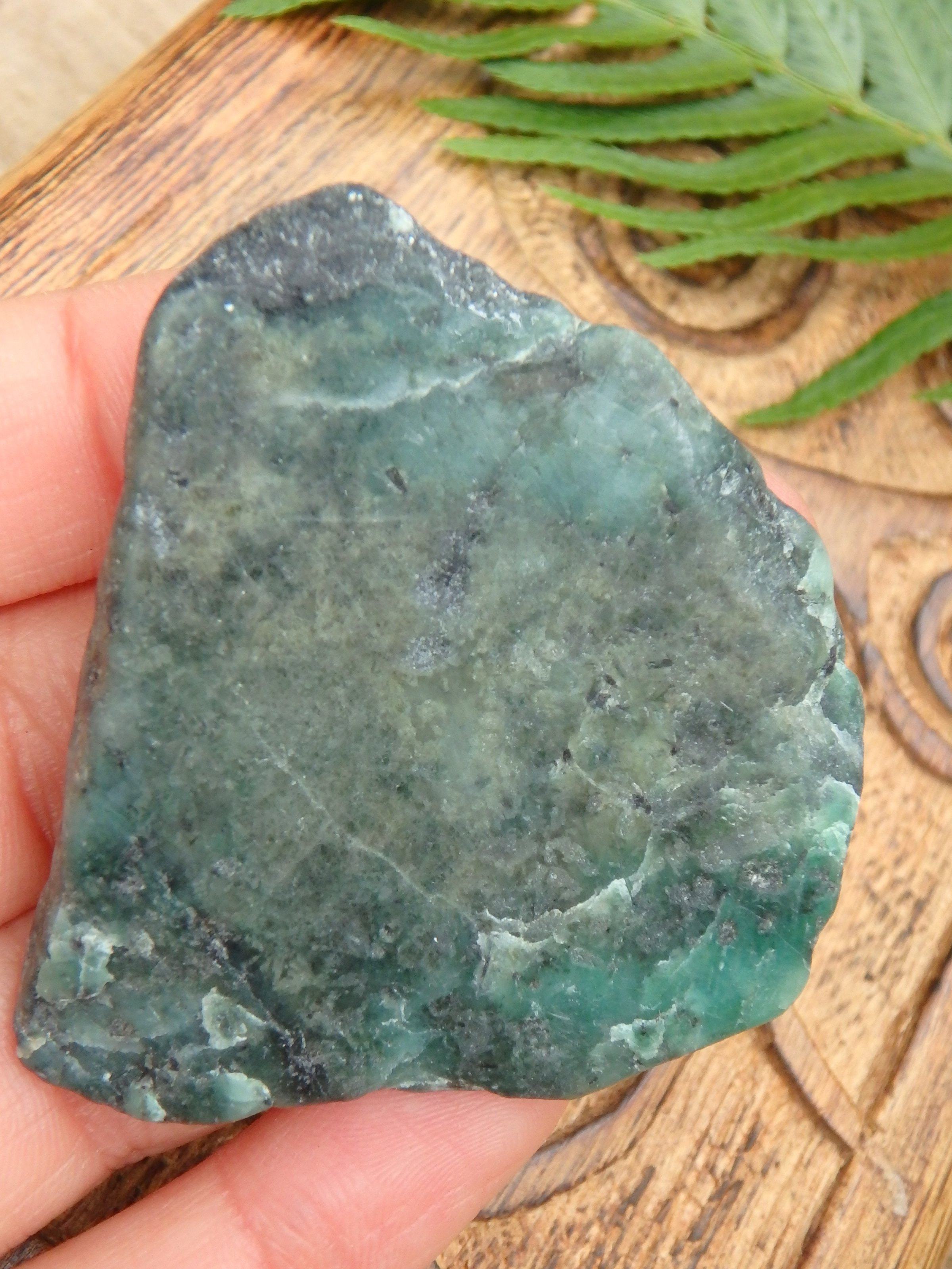 Deep Green Emerald Slice From Brazil 3 - Earth Family Crystals