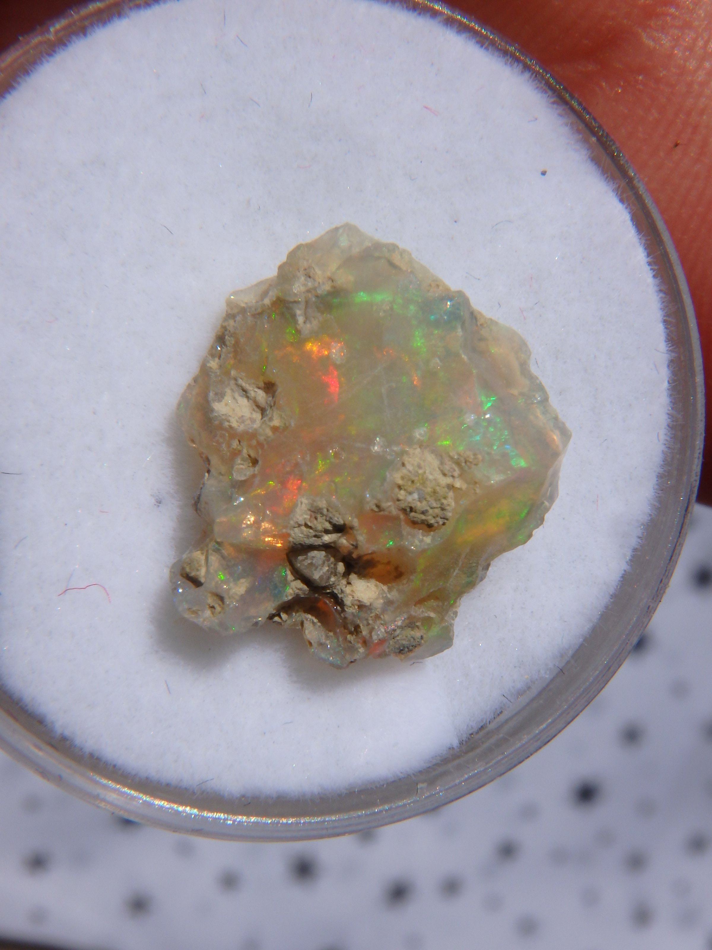 Beautiful Flashes Dainty Ethiopian Opal Raw Collectors Specimen 1 - Earth Family Crystals