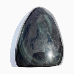 Self Standing Rainbow Black Obsidian Display Carving #3