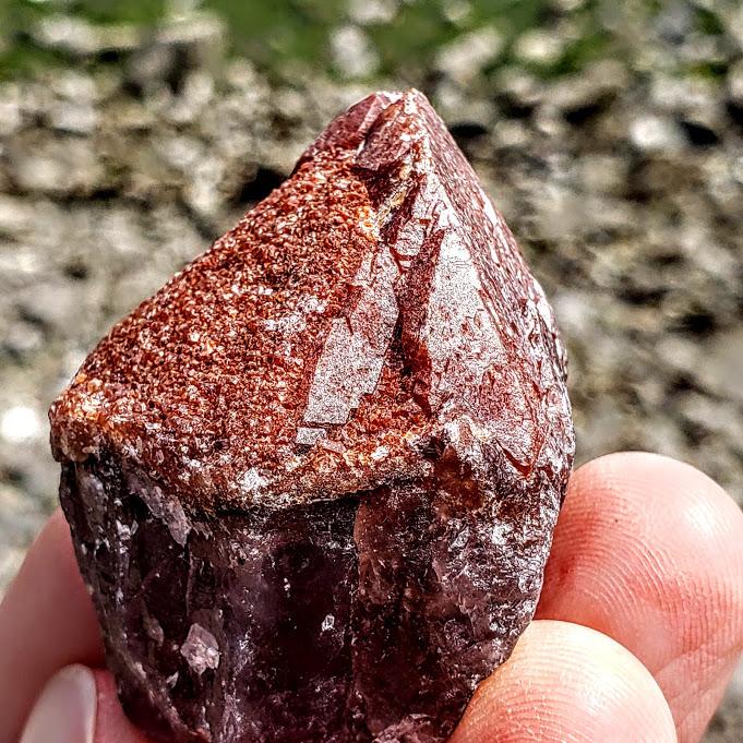 Red Amethyst Standing Point From Brazil - Earth Family Crystals