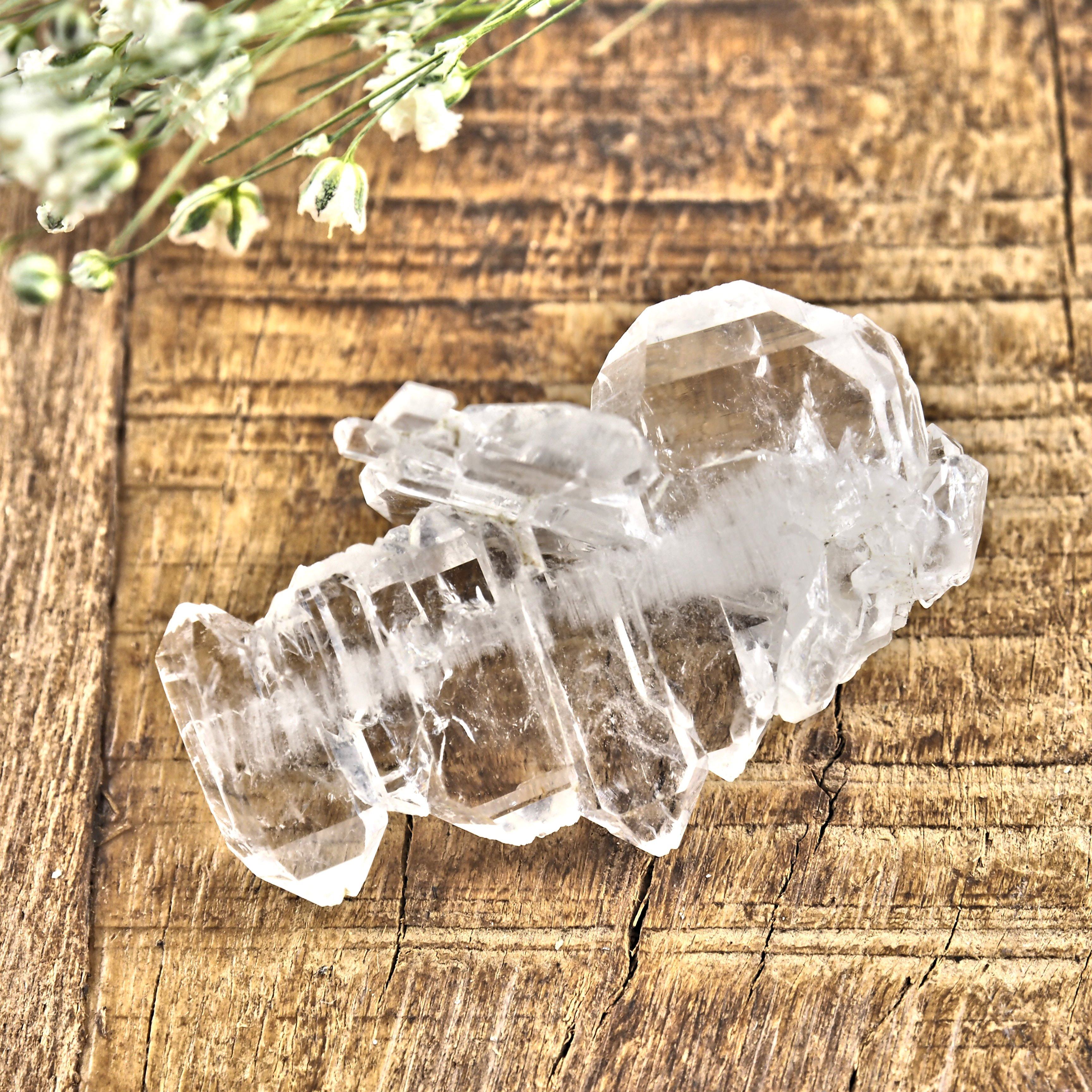 Clear Faden Quartz Small Hand Held Specimen #1 - Earth Family Crystals
